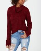 Hooked Up By Iot Juniors' Marled Cowl-neck Sweater