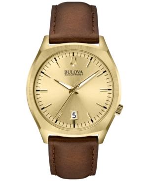 Bulova Accutron Ii Men's Surveyor Brown Leather Strap Watch 41mm 97b132
