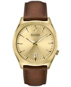Bulova Accutron Ii Men's Surveyor Brown Leather Strap Watch 41mm 97b132