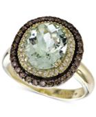 Le Vian Chocolatier Green Amethyst (2-3/4 Ct. T.w.) And Diamond (1/2 Ct. T.w.) Ring In 14k Green Gold