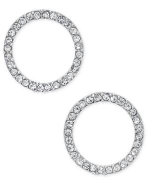 Inc International Concepts Silver-tone Pave Open Circle Drop Earrings, Only At Macy's