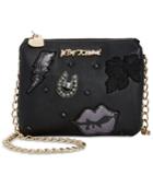 Betsey Johnson Mini Crossbody With Patch Appliques