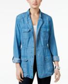 Style & Co Chambray Utility Jacket, Only At Macy's