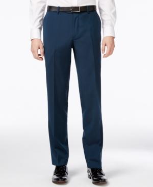 Bar Iii Men's Asteroid Teal Slim-fit Tuxedo Pants, Only At Macy's