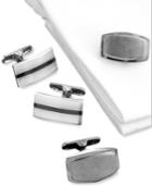 Kenneth Cole Reaction Black & Silver Cufflinks