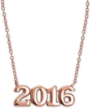 Giani Bernini 2016 Graduation Pendant Necklace In 24k Gold-plated Sterling Silver & 24k Gold-plated Rose Gold