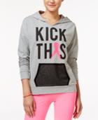 Material Girl Active Pink Ribbon Graphic Hoodie, Only At Macy's