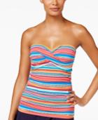 Anne Cole Triangle Striped Twist Tankini Top Women's Swimsuit