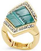 Thalia Sodi Gold-tone Textured Triangle Stretch Ring, Only At Macy's