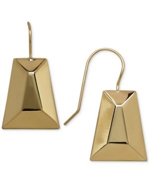Three-dimensional Geometric Drop Earrings In 14k Gold