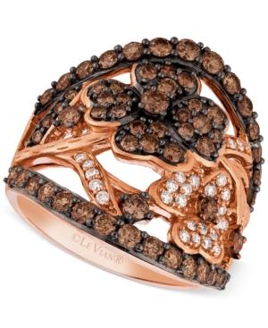 Le Vian Diamond Flower Ring (1-3/4 Ct. T.w.) In 14k Rose Gold