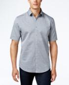 Alfani Men's Corded Stripe Short-sleeve Shirt, Only At Macy's