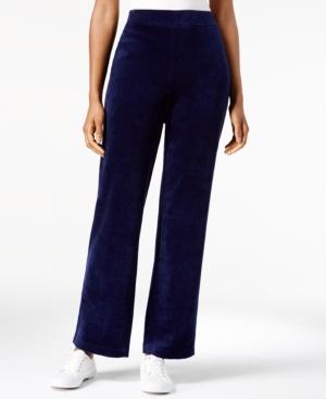 Karen Scott Pull-on Velour Pants, Created For Macy's