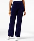 Karen Scott Pull-on Velour Pants, Created For Macy's