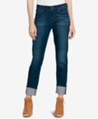 Jessica Simpson Juniors' Arrow Straight Wide-cuff Jeans