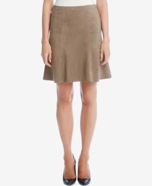 Karen Kane Faux-suede Flared Skirt