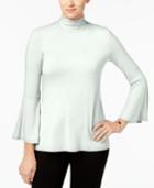 Alfani Mock-neck Bell-sleeve Top, Created For Macy's
