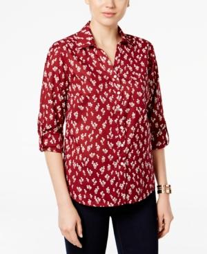 Style & Co. Floral-print Button Down Shirt, Only At Macy's