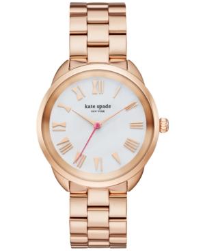 Kate Spade New York Women's Crosstown Rose Gold-tone Stainless Steel Bracelet Watch 34mm Ksw1091