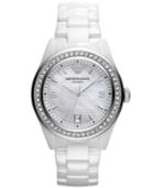 Emporio Armani Watch, Women's White Ceramic Bracelet Ar1426