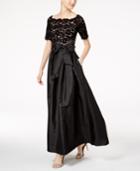 Vince Camuto Lace Taffeta Gown