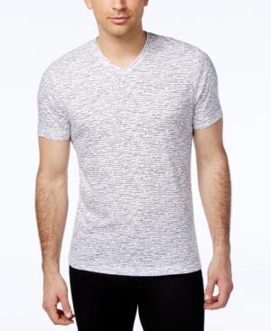 Alfani Red Men's Marled Print V-neck T-shirt, Only At Macy's