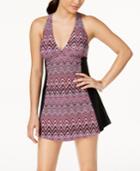 Island Escape Tummy-control H-back Swimdress Women's Swimsuit