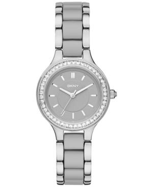 Dkny Women's Chambers Two-tone Stainless Steel And Ceramic Bracelet Watch 30mm Ny2466