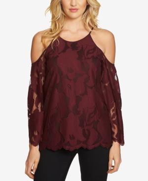 1.state Lace Cold-shoulder Top