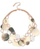 Kenneth Cole New York Rose Gold-tone Multi-shell & Stone Statement Necklace