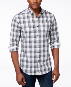 Hugo Boss Green Men's C-bopaz Plaid Long-sleeve Shirt