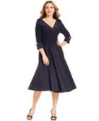 Jessica Howard Portrait Collar A-line Dress