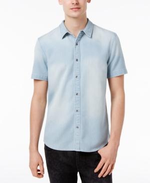 Guess Men's Textured Stripe Cotton Shirt