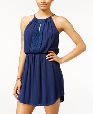 City Studios Juniors' Blouson Halter Shift Dress
