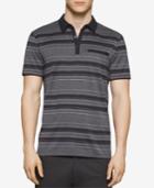 Calvin Klein Men's Slim-fit Mercerized Auto Stripe Polo
