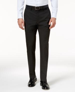 Kenneth Cole Reaction Men's Slim-fit Stretch Glen Plaid Dress Pants