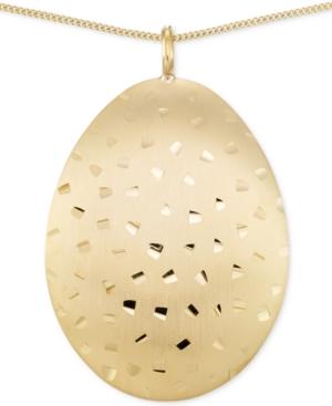 Sis By Simone I Smith Brushed Confetti Pendant Necklace In 14k Gold Over Sterling Silver
