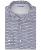 Calvin Klein X Men's Extra-slim Fit Performance Navy Print Dress Shirt