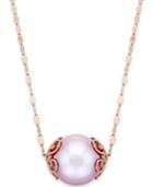 Pink Windsor Pearl (13mm) Pendant Necklace In 14k Rose Gold