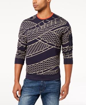 Sean John Men's Flight Snake-print Sweater, Created For Macy's
