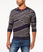 Sean John Men's Flight Snake-print Sweater, Created For Macy's
