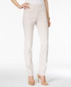 Charter Club Petite Cambridge Printed Pull-on Slim-leg Pants, Created For Macy's