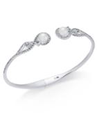 Danori Silver-tone Imitation Pearl Cubic Zirconia Maeva Hinge Bracelet, Only At Macy's