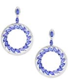 Tanzanite Royale By Effy Tanzanite (4-1/3 Ct. T.w.) And Diamond (1/3 Ct. T.w.) Drop Earrings In 14k White Gold