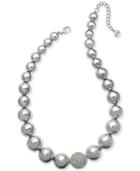 Alfani Silver-tone Crystal Accent Bubble Statement Necklace, 17 + 2 Extender, Created For Macy's