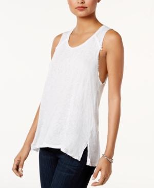 Project Social T James Raw-edge Cotton Tank Top