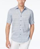 Tasso Elba Men's Chambray Stripe Short-sleeve Shirt, Classic Fit