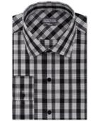 Kenneth Cole Reaction Slim-fit Performance Night Check Dress Shirt