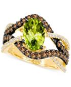 Le Vian Chocolatier Green Apple Peridot (1-5/8 Ct. T.w.) & Diamond (1 Ct. T.w.) Ring In 14k Gold