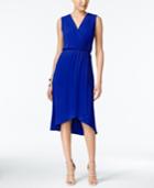 Monteau Petite Printed Faux-wrap Dress, A Macy's Exclusive